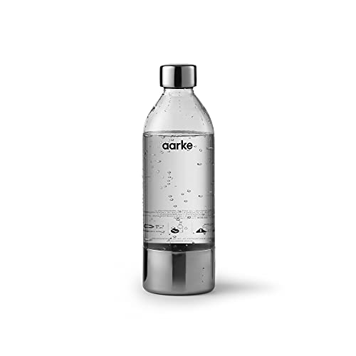 aarke PET-Flasche für Wassersprudler Carbonator 3, BPA-frei mit Details in Edelstahl, 800ml