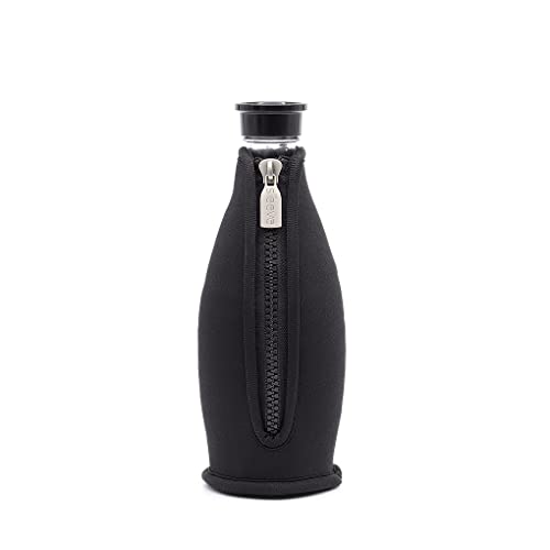 sliive® – Neopren Flaschenkühler mit Griff für SodaStream Sekt Champagner Wein Flaschen (Schwarz)*