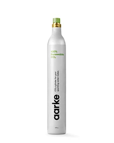 Aarke 60L CO2-Zylinder für Wassersprudler – 100% erneuerbares CO2 – Kompatibel mit allen Wassersprudlern mit Schraub-Gaszylinder