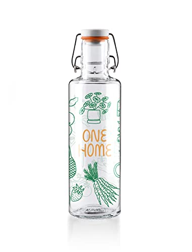Soulbottles Wasserflasche mit schönem Design für unterwegs, Motiv: one home, Fassungsvermögen: 0,6l, SB2G06-118