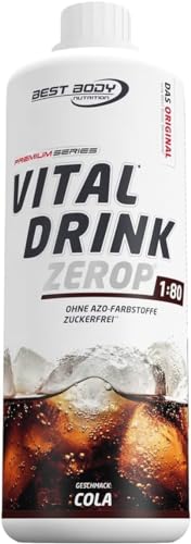 Best Body Nutrition Vital Drink ZEROP® - Cola, Original Getränkekonzentrat - Sirup - zuckerfrei, 1:80 ergibt 80 Liter Fertiggetränk, 1000 ml