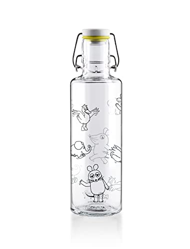 soulbottles 0,6l • Die Maus Crew • Trinkflasche aus Glas • nachhaltig, plastikfrei, klimaneutral