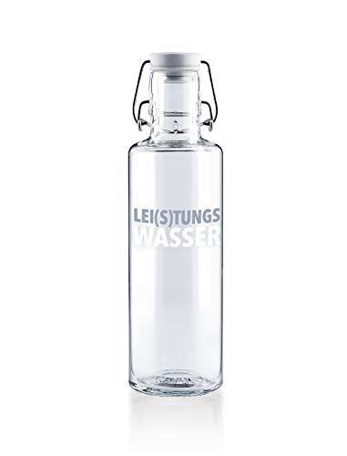 soulbottles 0,6l • Lei(s) tungswassser • Trinkflasche aus Glas • plastikfrei, nachhaltig, vegan