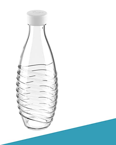 SodaNature® 2X Premium Flaschendeckel für SodaStream Crystal Flaschen | Hochwertige Deckel in wunderschönen Farben | Auslaufsicher & spülmaschinenfest | Zubehör in edler Geschenkverpackung (Weiß)