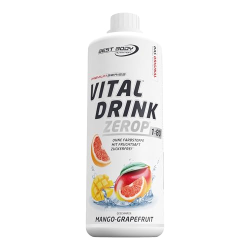 Best Body Nutrition Vital Drink ZEROP® - Mango Grapefruit, Original Getränkekonzentrat - Sirup - zuckerfrei, 1:80 ergibt 80 Liter Fertiggetränk, 1000 ml