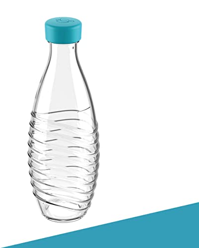 SodaNature® 2X Premium Flaschendeckel für SodaStream Crystal Flaschen | Hochwertige Deckel in wunderschönen Farben | Auslaufsicher & spülmaschinenfest | Zubehör in edler Geschenkverpackung (Türkis)