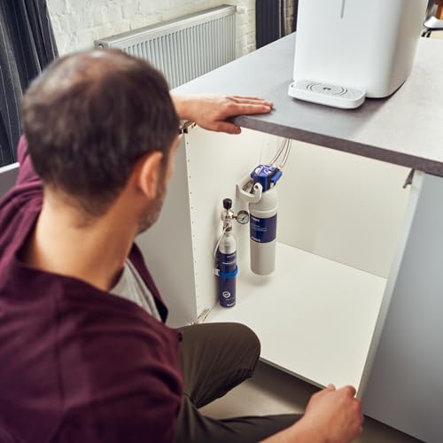 BRITA Wasserspender yource pro top inkl. 1 x yource CO2-Zylinder und 1 x P 3000-S Filterkartusche – Wasserspender für zuhause mit Kühl- und Sprudeleinheit für individuellen Trinkwassergenuss