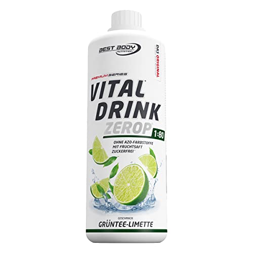 Best Body Nutrition Vital Drink ZEROP - Grüntee-Limette, Original Getränkekonzentrat - Sirup - zuckerfrei, 1:80 ergibt 80 Liter Fertiggetränk, 1 l (1er Pack)