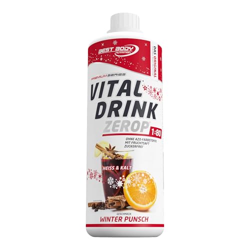 Best Body Nutrition Vital Drink ZEROP® - Winter Punsch Limited Edition, Original Getränkekonzentrat - Sirup - zuckerfrei, 1:80 ergibt 80 Liter Fertiggetränk, 1000 ml