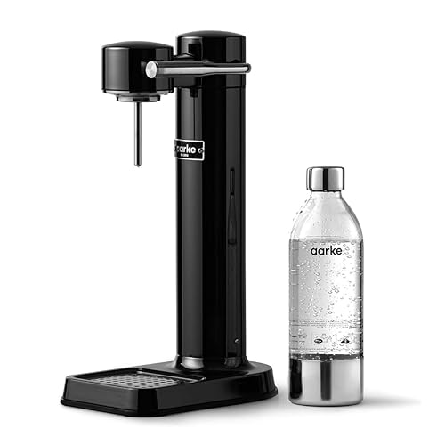 Aarke Carbonator 3, Wassersprudler aus Edelstahl mit BPA-frei Flasche, Schwarzes Chrom Finish*