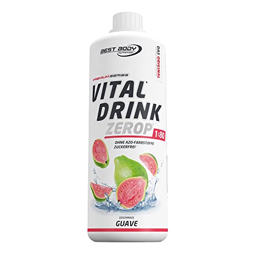 Best Body Nutrition Vital Drink ZEROP® - Guave, Original Getränkekonzentrat - Sirup - zuckerfrei, 1:80 ergibt 80 Liter Fertiggetränk, 1000 ml