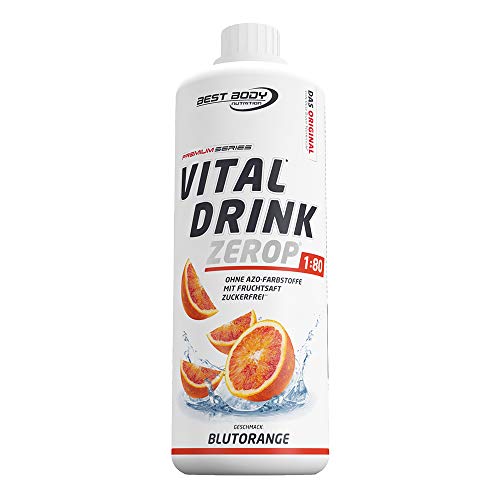 Best Body Nutrition Vital Drink ZEROP® - Blutorange, Original Getränkekonzentrat - Sirup - zuckerfrei, 1:80 ergibt 80 Liter Fertiggetränk, 1 l (1er Pack)